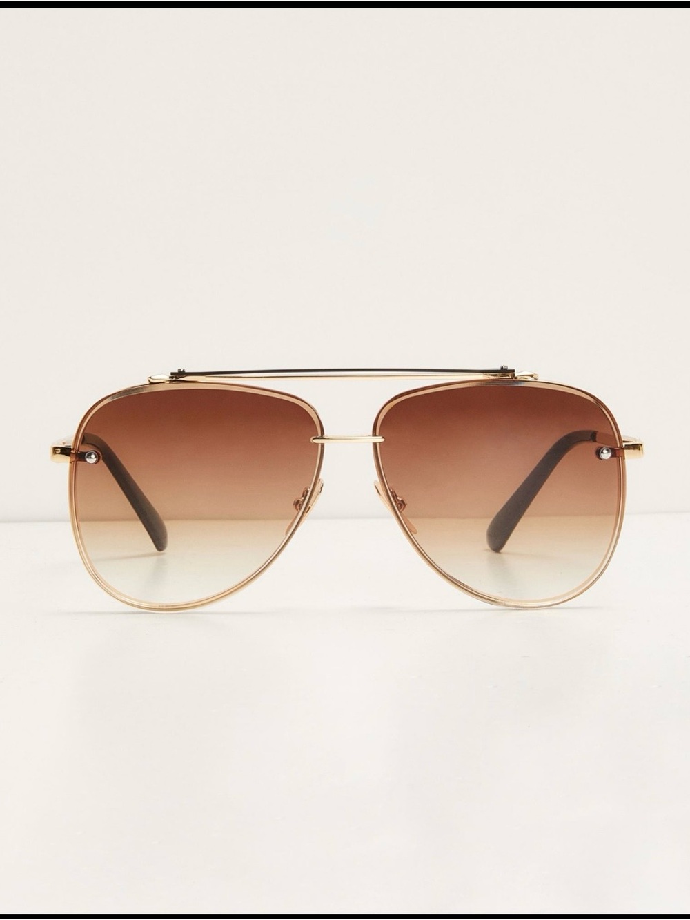 Vici- Berlin Ombré Oversized Aviator Sunglasses